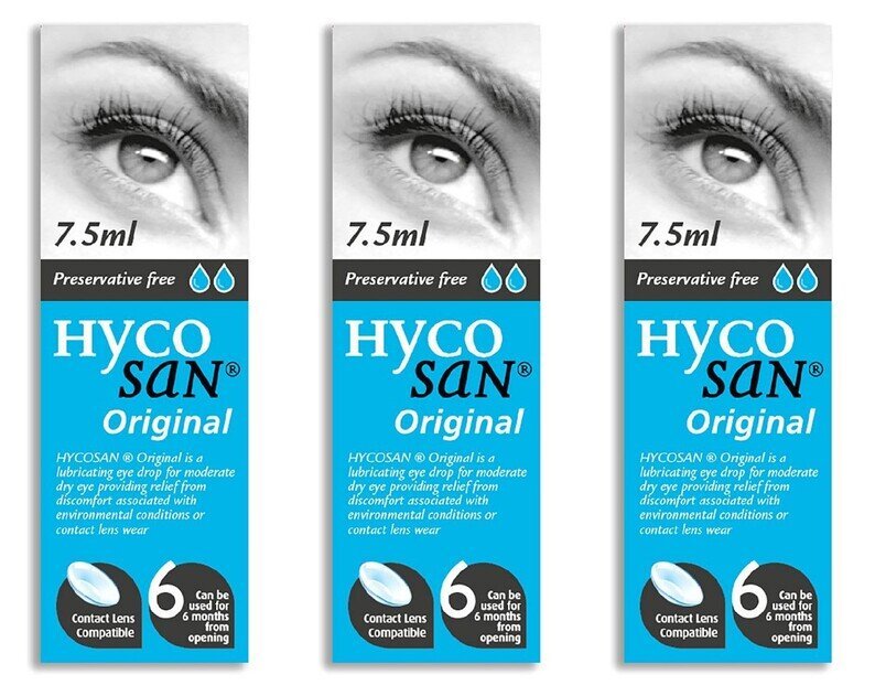 Hycosan Original Preservative Free Dry Eye Drops - 7.5ml - Pack of 3